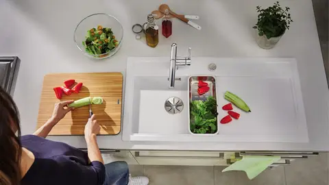 سینک گرانیتی تک لگن با سینی